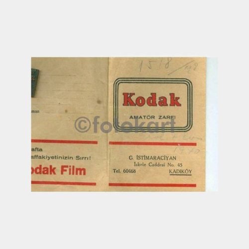 1930 Kodak Foto İstimaraciyan Saklama Zarfı