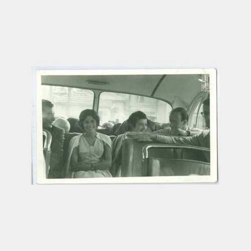 1969 İstanbul Otobüs Yolcular Fotoğraf