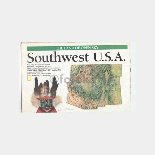 National Geographic Eki - ABD Güney Batı Haritası
